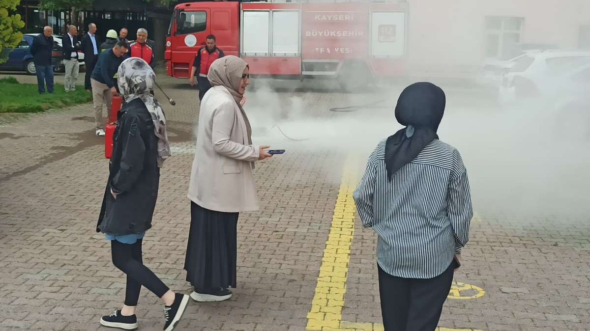 Yahyalı’da Yangın Tatbikatı
