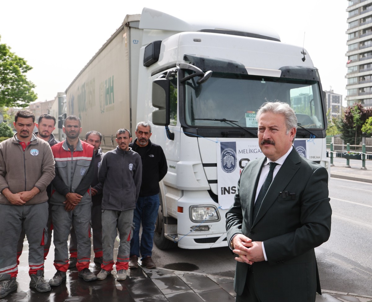 Melikgazi Belediyesi’nin Yardım Tırları Gazze’ye Doğru Yola Çıktı
