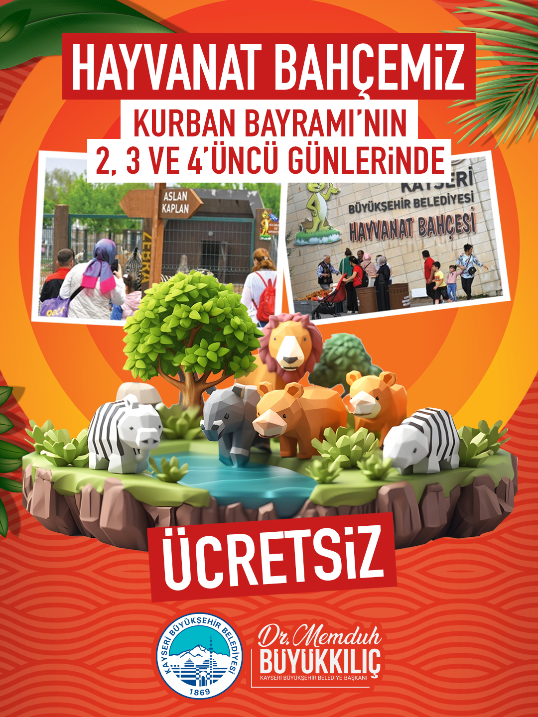 Hayvanat Bahçesi 3 Gün Ücretsiz