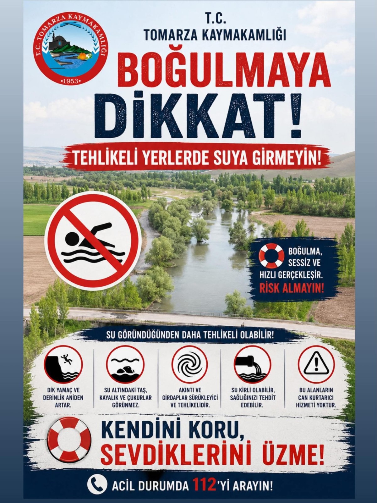 Tomarza Kaymakamlığı'ndan Boğulma Uyarısı