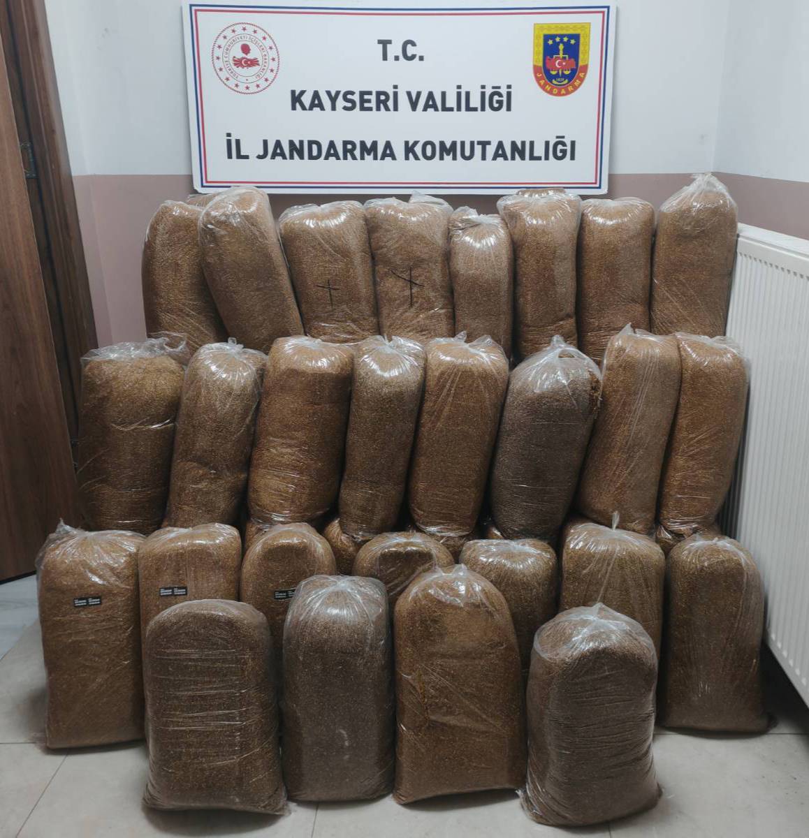 Pınarbaşı’nda 510 Kilo Kaçak Tütün Ele Geçirildi