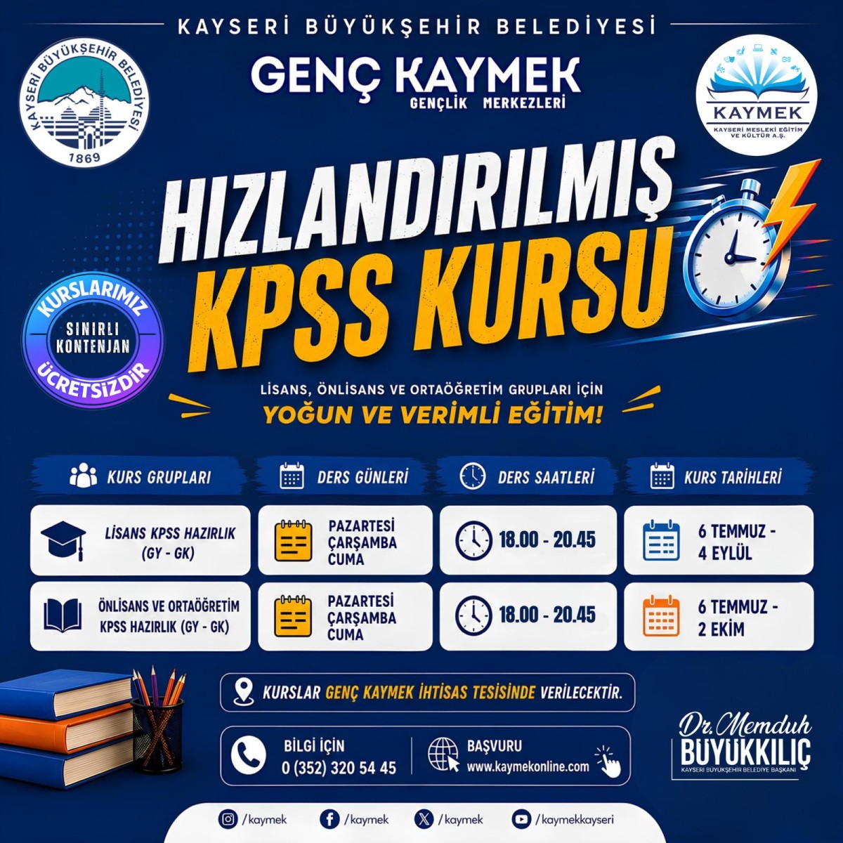 KAYMEK’ten KPSS Adaylarına Hızlandırılmış Hazırlık Desteği