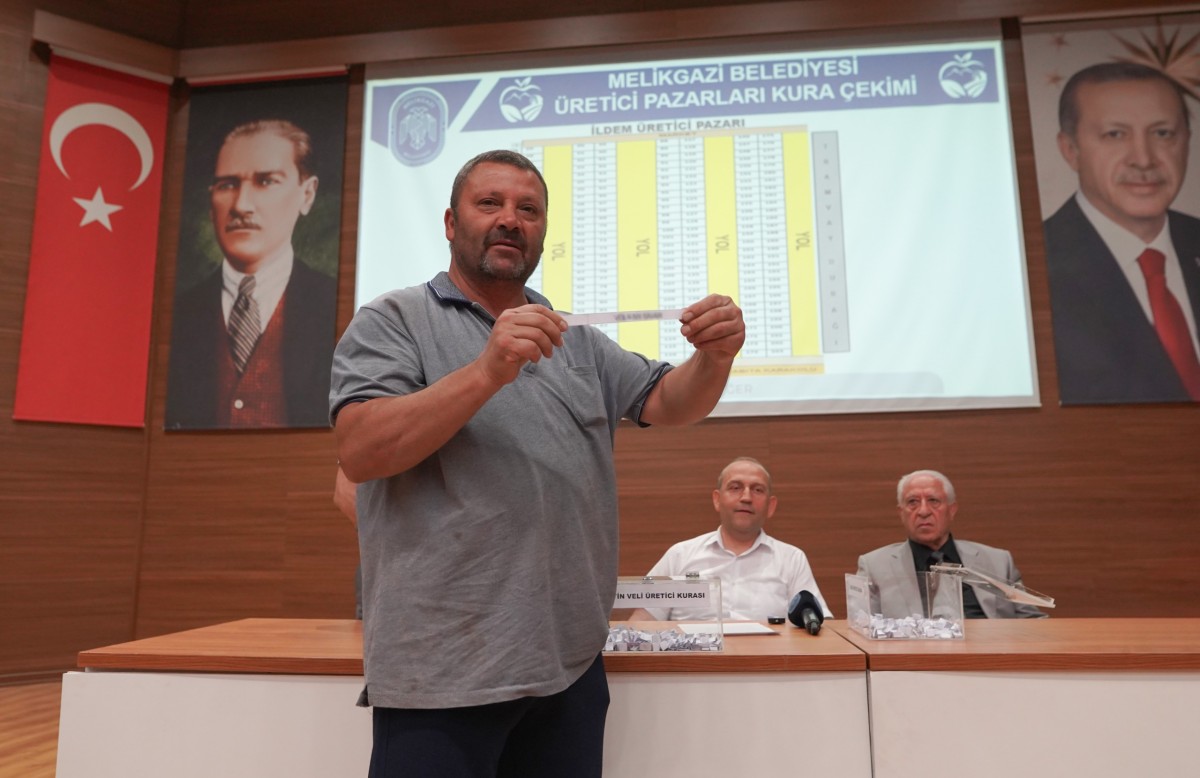 Melikgazi Belediyesi Üretici Pazarı İçin Kura Çekimi Yapıldı