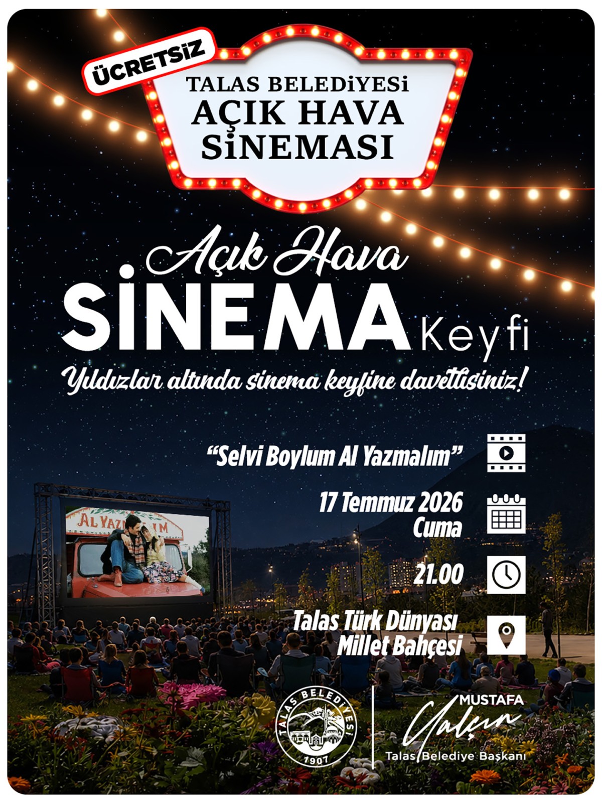 Talas’ta Yaz Akşamlarını Renklendirecek Etkinlik