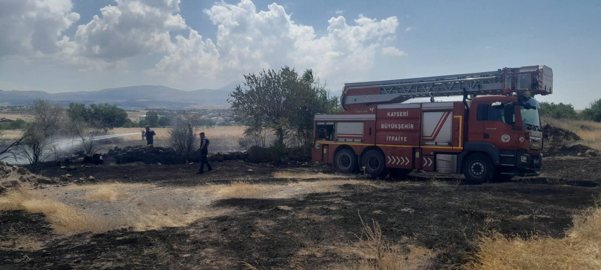 Kayseri’de Anız Yangını