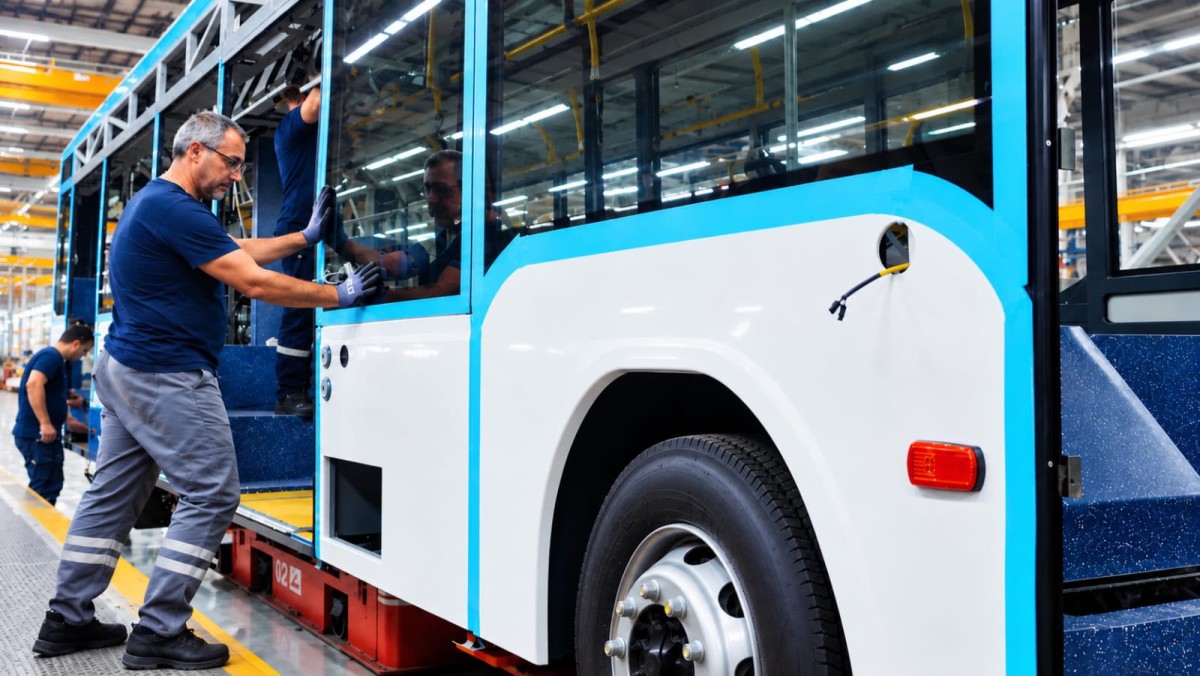 Kayseri’nin 12 Elektrikli Otobüsü Üretim Hattında