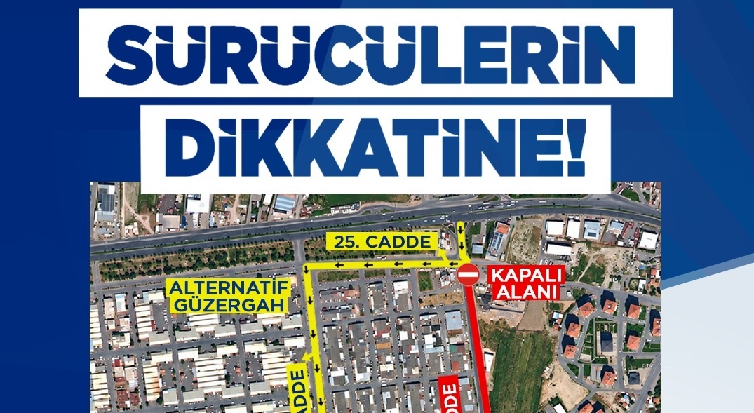 Kayseri’de Asfalt Çalışması Nedeniyle Yol Trafiğe Kapatılacak