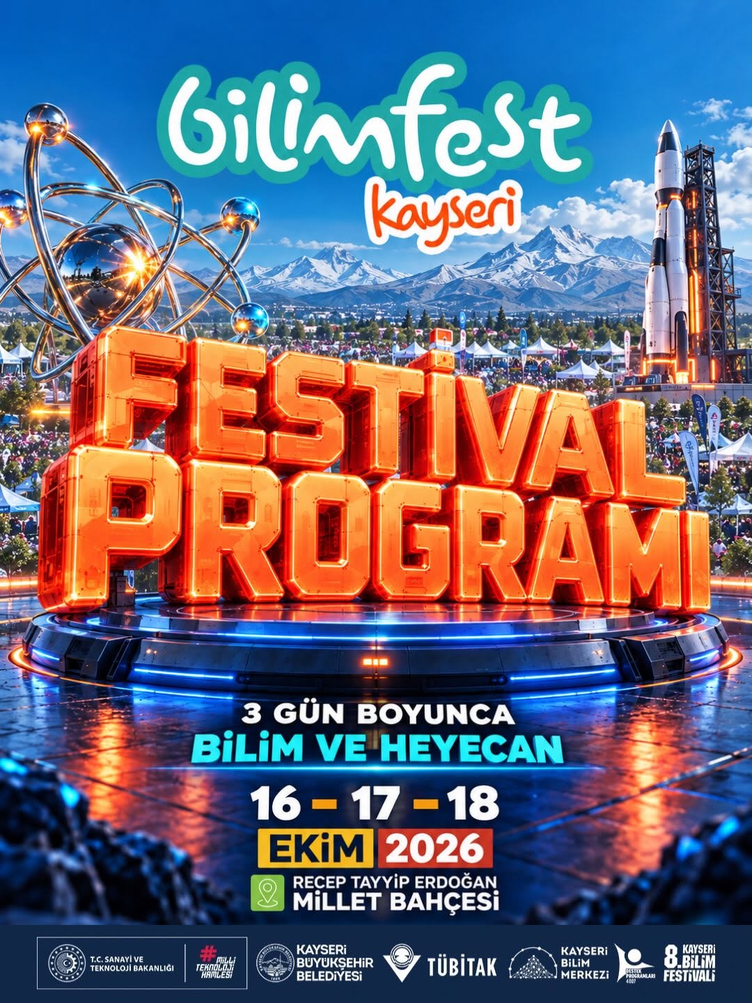 8’inci Bilimfest Kayseri Kapılarını Açıyor