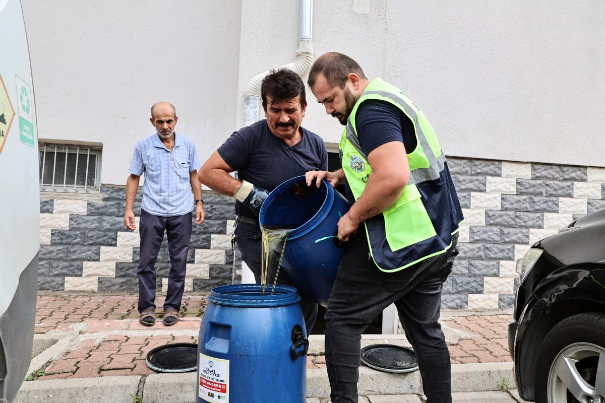 Talas'ta Atık Yağlar Toplanıyor Çevre Korunuyor