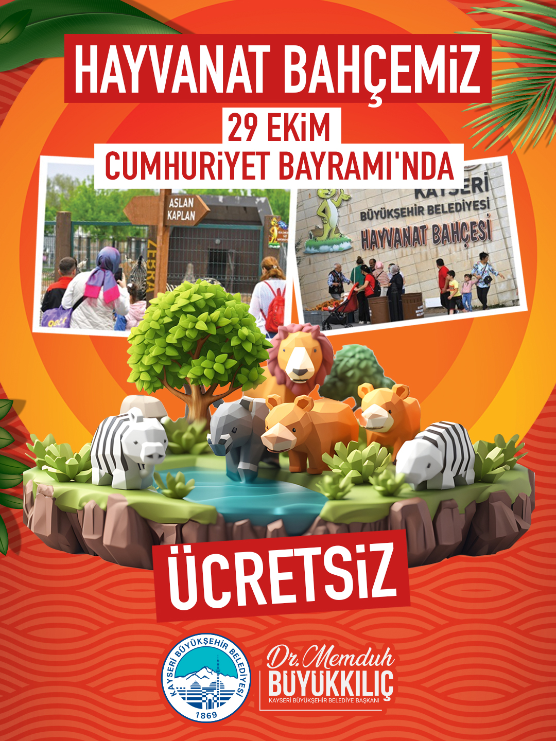 Cumhuriyet Bayramı Müjdesi: Hayvanat Bahçesi Ücretsiz