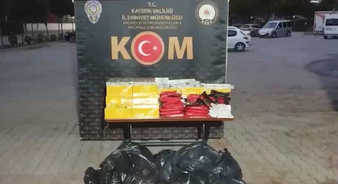 Piyasaya Sürecekken Yakalandı: Kayseri’de 330 Kilo Nargile Tütünü Ele Geçirildi